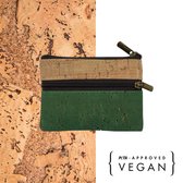green-goose® Kurk Kleingeld Portemonnee | 11.5x9x3.5 cm | Blauw Spikkel | Vegan | Peta Approved | 100% Natuurlijk Kurk | Duurzaam | Biologisch Afbreekbaar