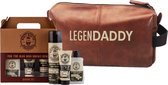 Cadeau voor hem - Toilettas Legendaddy - Shaving Set - Scheerset - Papa - Vader
