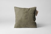 Made on Friday - Sierkussen Pretty Brown Lineart  50 x 50 cm - Kendal (Twill 210 gr./m2)