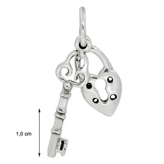 Blinx Jewels Zilveren Hanger Slot en sleutel