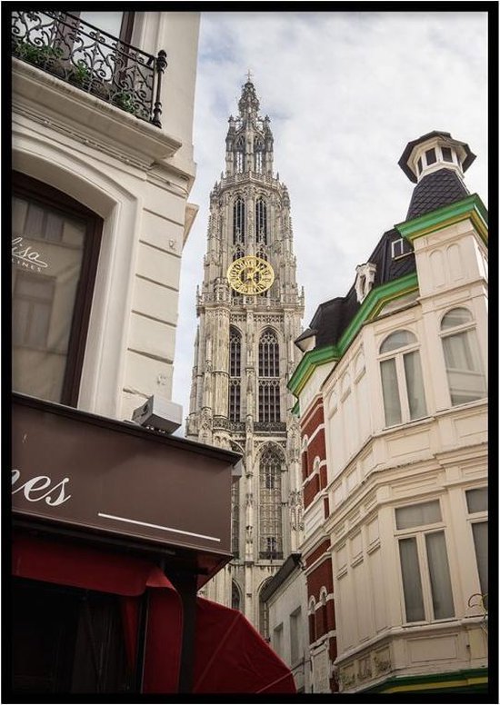 Poster – Kathedraal Antwerpen - 30x40cm - WALLLL