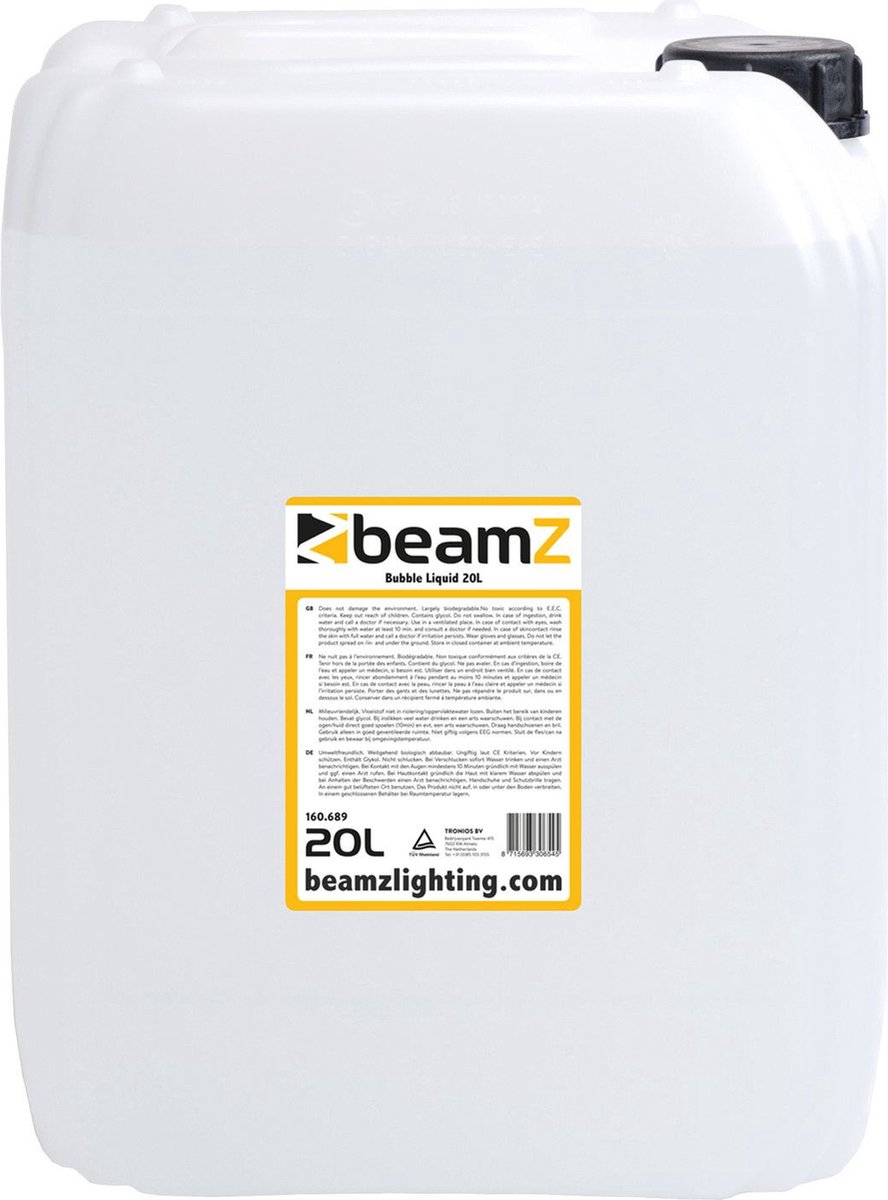 Machine à Bulles Beamz B2500 - Double Ventilateur - 20L Liquide Inclus - Télécommande - 100W