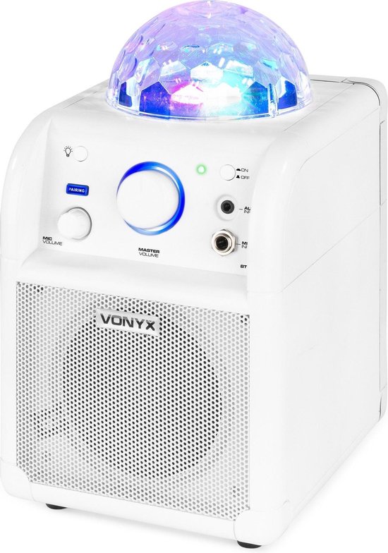 Karaoke set Vonyx SBS50W Witte karaoke set op accu met