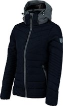 Falcon Wintersportjas - Maat M  - Vrouwen - donekr blauw/donker grijs