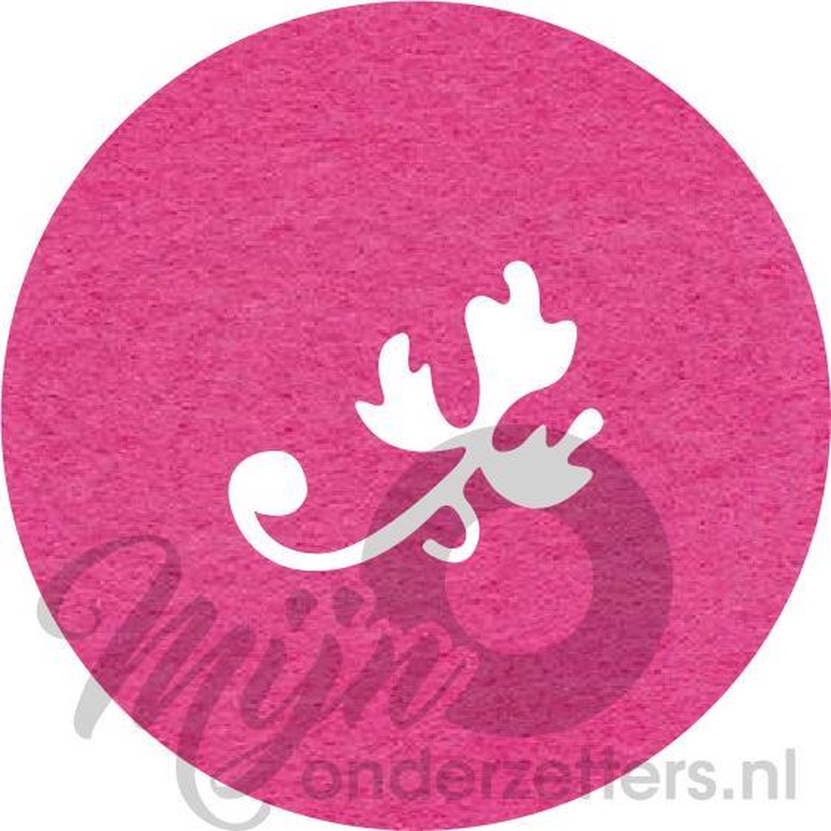 Design shapes 1 vilt onderzetters  - Fuchsia - 6 stuks - 10 x 10 cm - Tafeldecoratie - Glas onderzetter - Cadeau - Woondecoratie - Tafelbescherming - Onderzetters voor glazen - Keukenbenodigdheden - Woonaccessoires - Tafelaccessoires