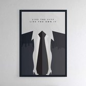 Live The City - Walljar - Wanddecoratie - Poster ingelijst