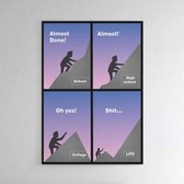 Life - Walljar - Wanddecoratie - Poster ingelijst