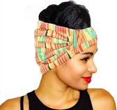 Haarband|Afrikaanse Haarband|Hoofddeksel|Afrikaans|Haarband Dames|Bandana|Haarverzorging|Stretch|Groen|Geel|Oranje