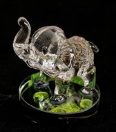 12 stuks kristallen glas mini olifant 3.5x4.5x3.5cm geluksbrenger handgemaakt echt ambacht
