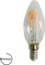 LED Lamp E14 | dimbaar | Kaars | Helder | 4W | 2100K