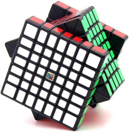Thumbnail van een extra afbeelding van het spel 7x7 Speedcube - Puzzel Kubus - Zwart Magic Cube - Moyu Meilong