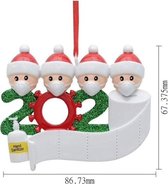 Kerstboomhanger '2020 Kerstmannetjes met Maskers' (91251)