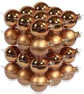 36 glasballen/cap koper combi 57mm | Kerst | Kerstballen