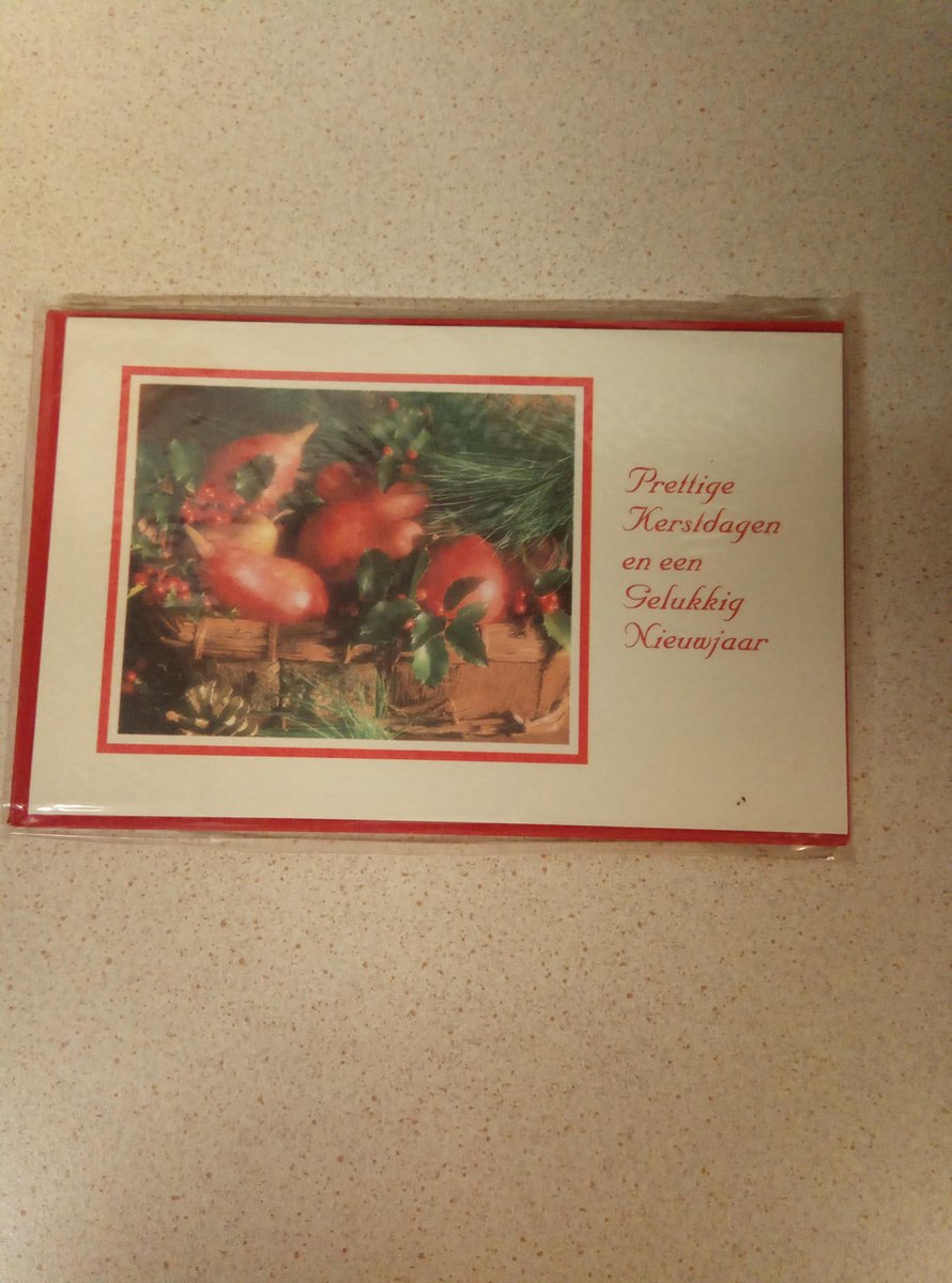 Nostalgische Kerstkaarten kerststukje