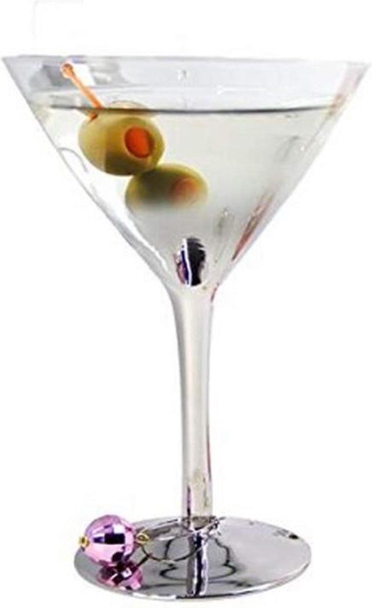 dci Martini Glasses Silver 2pc SET
