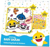 Baby Shark (haaien) kleurboek met stickers (kleuren voor kinderen, cadeau idee!)