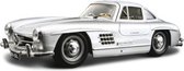 Maquette voiture Mercedes-Benz 300SL Gullwing 1954 argent 19 x 7 x 5 cm - Échelle 1:24 - Voiture jouet - Voiture miniature