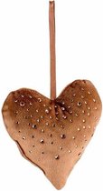 Hanger hart caramel 13x3x13cm