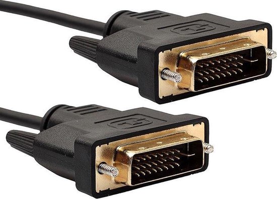 Gold-Plated DVI Naar DVI Verlengkabel - Male To Male - Monitor Kabel - Plug&Play - Gold-Plated - 90  Centimeter - AA Commerce