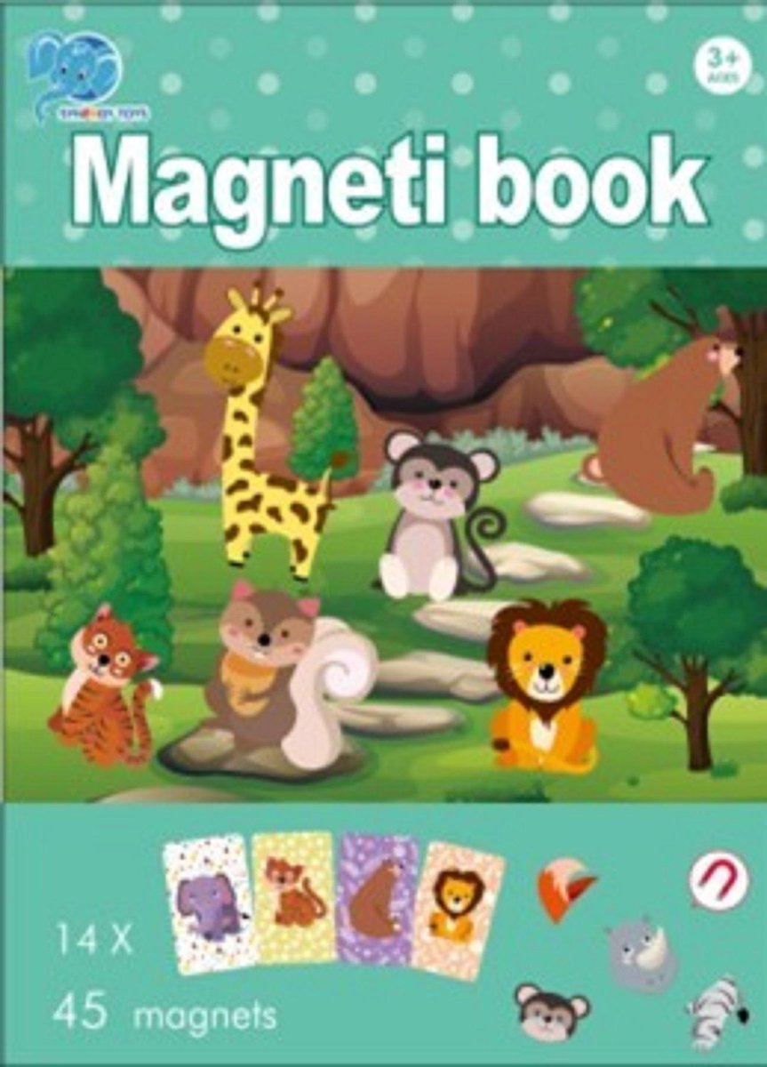 magnetisch boek dierenpark | kinder puzzelboek | magneetboek 45pcs