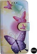 Hoesje Samsung Galaxy Note 10 Pro-Book case cover voor Samsung Note 10 Pro met vlinders (geel) print-Vlinders hoesje voor Samsung Galaxy Note 10 Pro-Siliconen binnenkant-Hoesje met