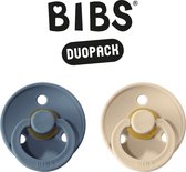 BIBS Fopspeen - Maat 2 (6-18 maanden) DUOPACK - Petrol & Vanilla - BIBS tutjes - BIBS sucettes