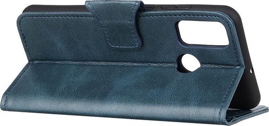 Étui pour téléphone - Étui portefeuille - Étui portefeuille - Étui de type livre pour Samsung Galaxy A21s - Blauw