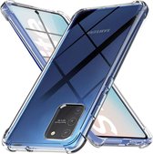 Shockproof Flexibele achterkant Silicone hoesje transparant Geschikt voor: Samsung Galaxy S10 Lite 2020