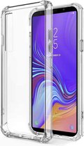 Shockproof Flexibele achterkant Silicone hoesje transparant Geschikt voor: Samsung Galaxy A7 2018