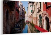 Schilderij - Grachten van Venetië, Italië, — 90x60 cm
