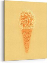 Schilderij - Creative vanilla Ice cream cone made from confetti — 60x90 cm