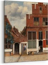 Schilderij - Gezicht op huizen in Delft, bekend als ‘Het straatje’ — 60x90 cm