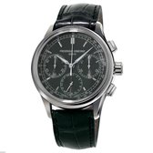 Frédérique Constant Flyback FC-760DG4H6 Horloge - Leer - Zwart - Ø 42 mm