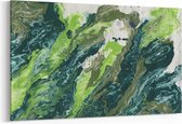 Schilderij - Painting green — 100x70 cm