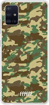 Samsung Galaxy A51 Hoesje Transparant TPU Case - Jungle Camouflage #ffffff