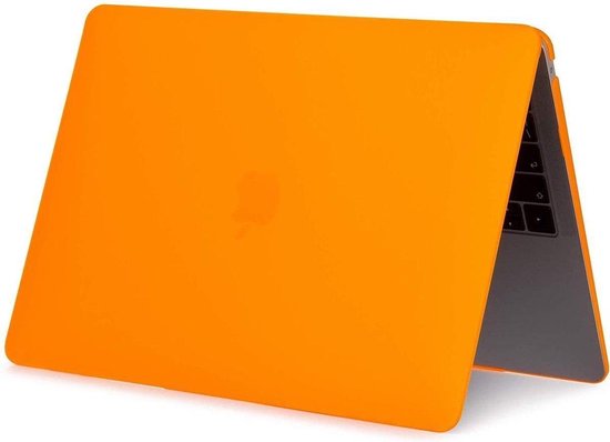 Hardcover Case Cover Voor Apple Macbook Air 13.3 Inch 2018/2019/2020 (A1932/A2179/A2337) Hard Shell Hoes - Notebook Sleeve Skin Protector Hardshell - Hardcase Beschermhoes - Mat - Oranje - AA Commerce