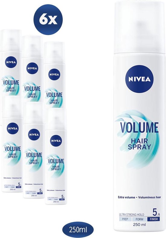 NIVEA Volume Hair Spray - Haarlak - 6 x 250 ml - Voordeelverpakking