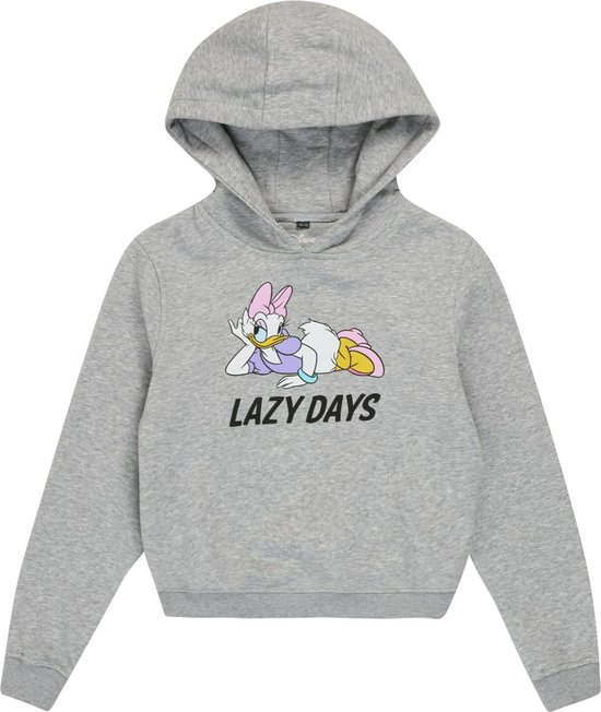 Disney Donald Duck - Daisy Duck Lazy Cropped Kinder hoodie/trui - Kids 146/152 - Grijs