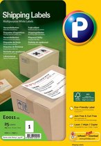 Envoi d'étiquettes Printec 25 feuilles format A4 210x297mm 1 étiquette par A4 25 étiquettes autocollants par boîte