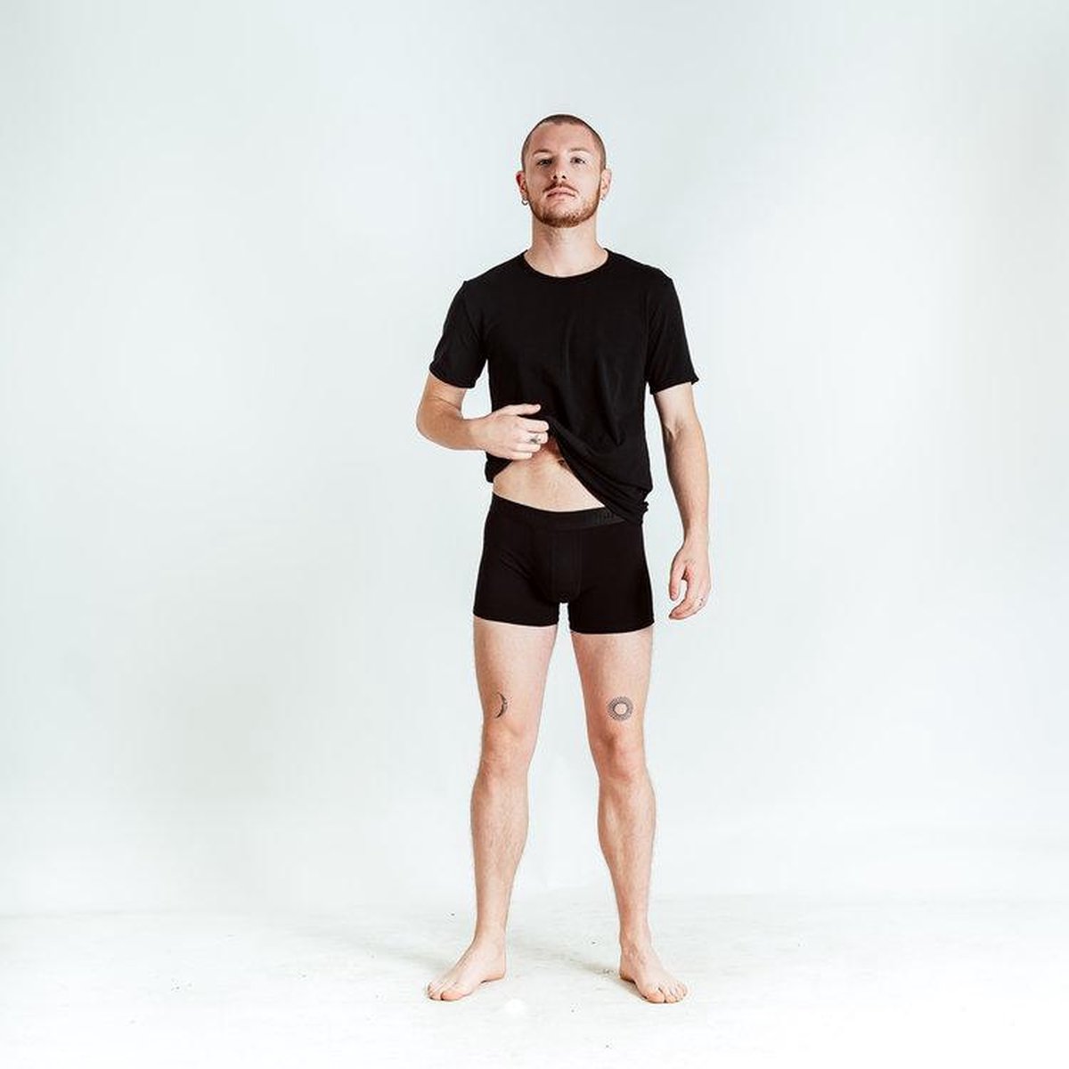 T-Shirt Underwear Zwart Giuliano Uomo Heren Ondershirt Maat L