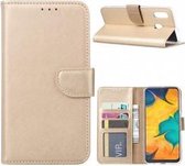 Samsung A30 Hoesje Wallet Case Goud