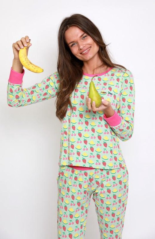 Happy Pyjama's - pyjama dames volwassenen |Fruit prints | maat: small |  bol.com