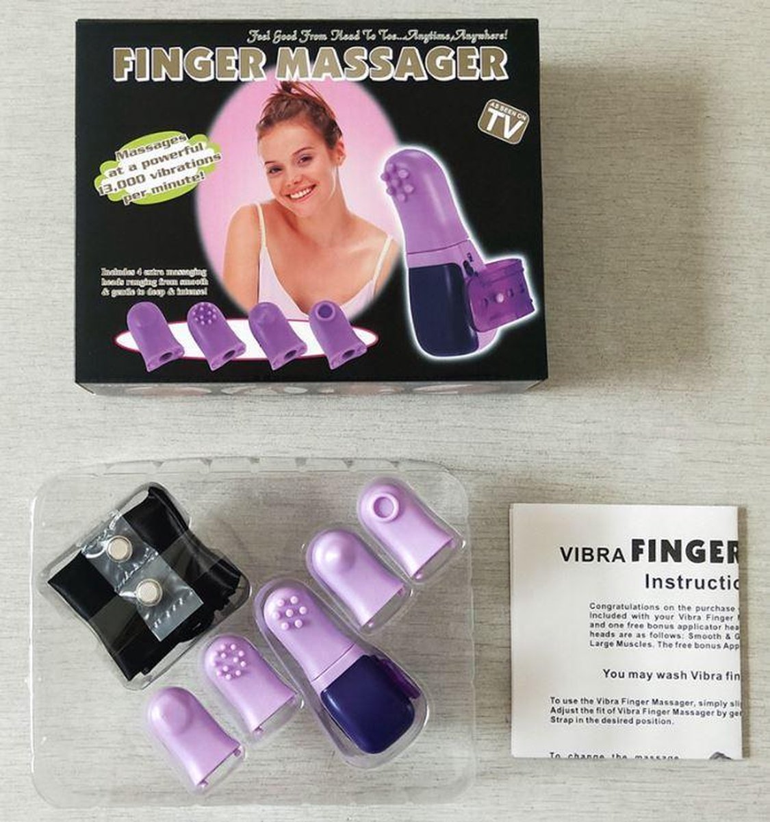 Vinger massage apparaat - clitoris stimulator - clitoris vibrator - voor vrouwen