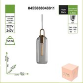 Glazen Fleslamp, 120 mm x 400 mm, kabellengte: 1 m, E27