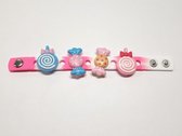 Akyol - Kinder armband snoep - kinderarmband - charmbandje - maak je eigen armband - ontwerp je eigen armband - siliconen armband - armband - rubberen armband - meisjes armband - b