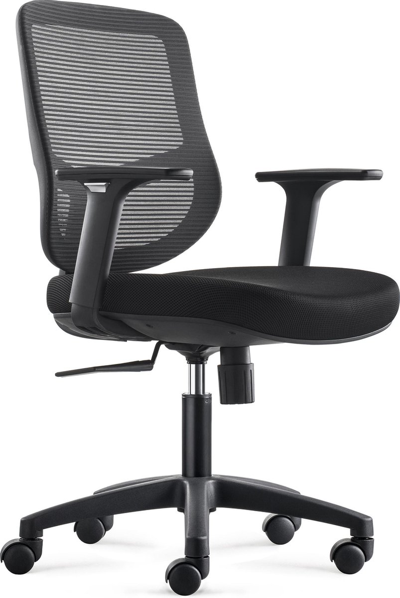 BenS 856-Eco-1 Bureaustoel - Degelijke-Volwassenen- bureaustoel, ergonomisch gevormd - GREENGUARD GOLD - Ook geschikt voor kleinere personen.