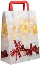Feestelijke cadeau draagtassen -  Geschenk draagtassen -  Eindejaars draagtassen - Nieuwjaar tassen Full color - 20 stuks - 22 x 10 x 29 cm