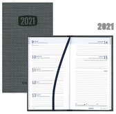 Brepols agenda 2021 - TESSUTO - NOTAVISION - Grijs - 7d/2p - 6talig - 9 x 16 cm