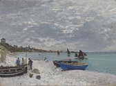 Schilderij - Claude Monet, The Beach at Sainte-Adresse,  1867,  Premium print