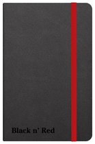 Oxford Black n' Red - Notitieboek - Gelijnd - A6 - 144 pagina's - hardcover - zwart